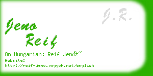 jeno reif business card